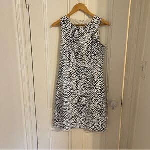 J. Crew Factory Elegant Black and White Polka Dot Work Dress Sz 4